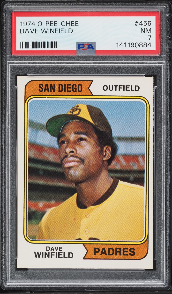 1974 O-Pee-Chee Dave Winfield ROOKIE #456 PSA 7 NRMT