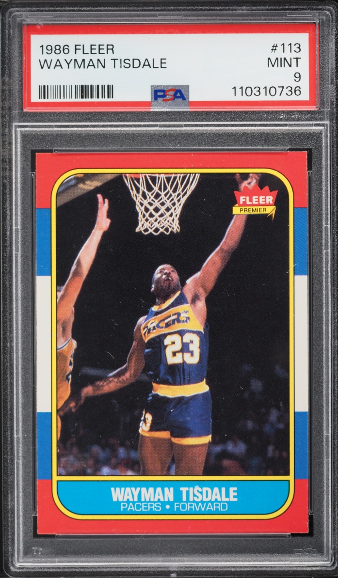 1986 Fleer Basketball Wayman Tisdale ROOKIE #113 PSA 9 MINT