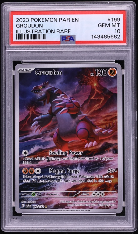 2023 Pokemon Scarlet & Violet Paradox Rift IR Groudon #199 PSA 10 GEM MINT