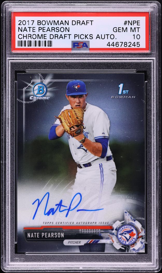 2017 Bowman Chrome Draft Nate Pearson PROSPECT AUTO #CDA-NPE PSA 10 GEM MINT