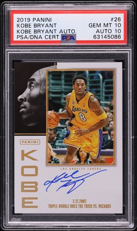 2019 Panini Contenders Kobe Bryant AUTO DNA 10 #26 PSA 10 GEM MINT