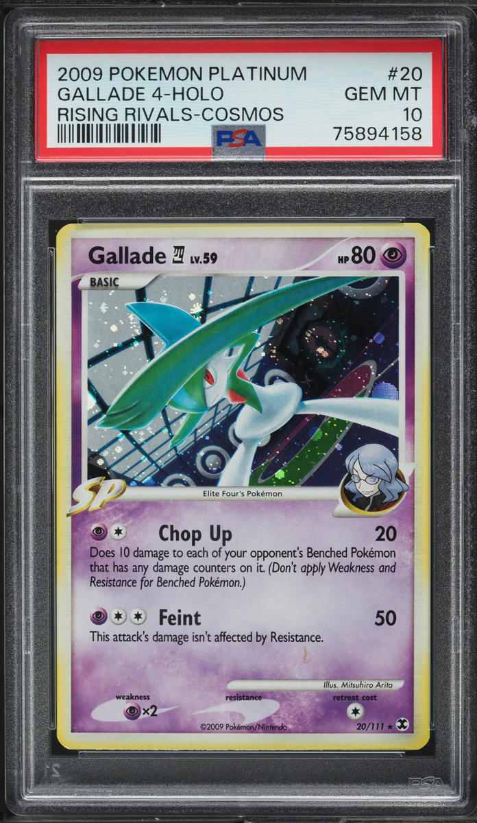2009 Pokemon Platinum Rising Rivals Cosmos Holo Gallade 4 #20 PSA 10 GEM MINT