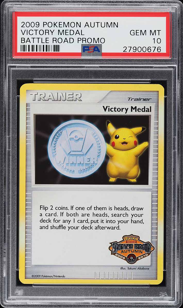 2009 Pokemon Autumn Battle Road Promo Victory Medal PSA 10 GEM MINT