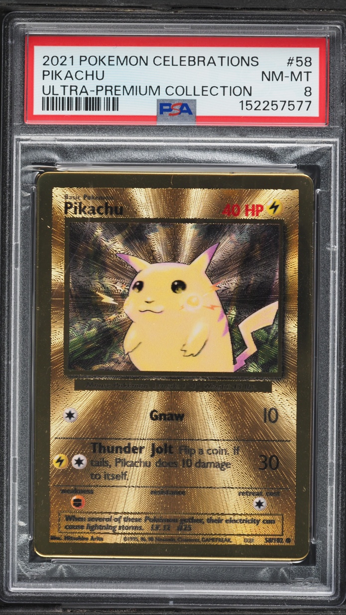 2021 Pokemon Sword & Shield Celebrations Ultra Premium Collection Pikachu #58 PSA 8 NM-MT