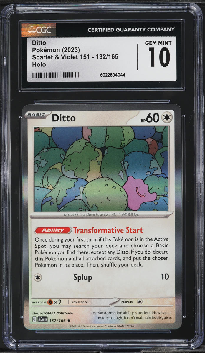 2023 Pokemon Scarlet & Violet 151 Holo Ditto #132 CGC 10 GEM MINT