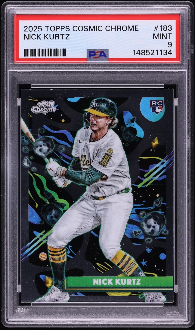 2025 Topps Chrome Cosmic Nick Kurtz ROOKIE #183 PSA 9 MINT