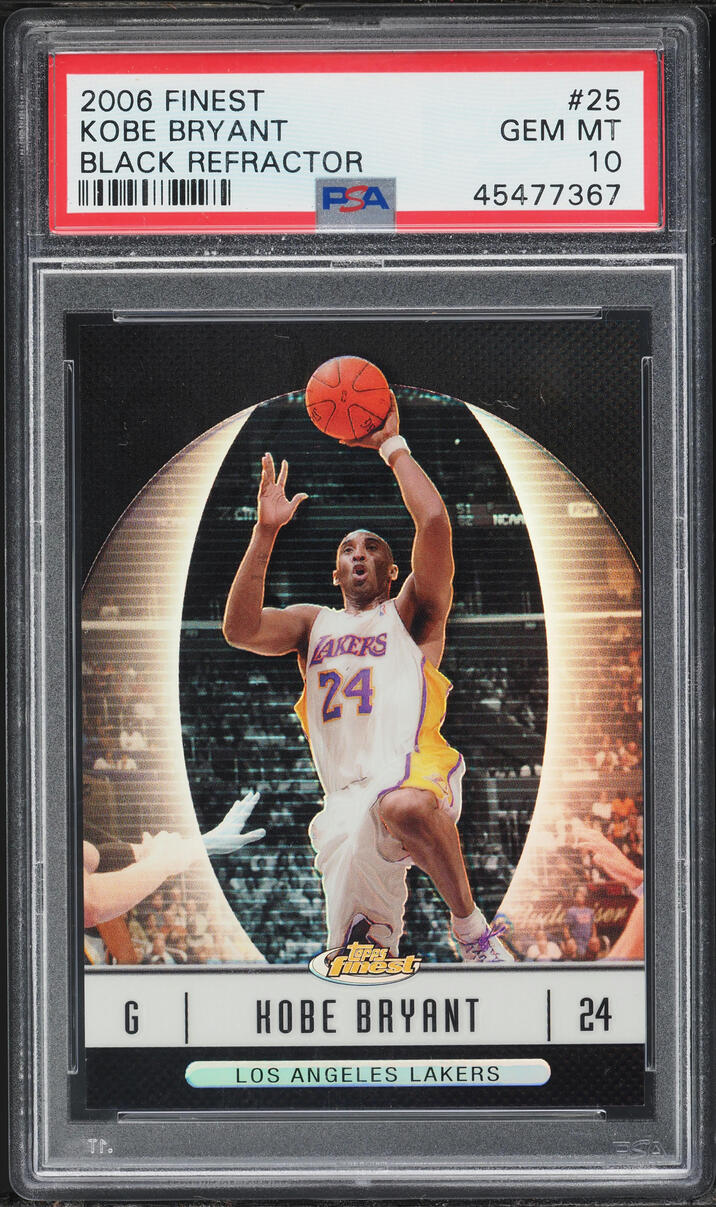 2006 Finest Black Refractor Kobe Bryant /99 #25 PSA 10 GEM MINT