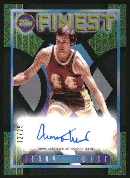 2007 UD Black Dual Kobe Bryant Jerry West AUTO /25 #BW PSA 6 EXMT