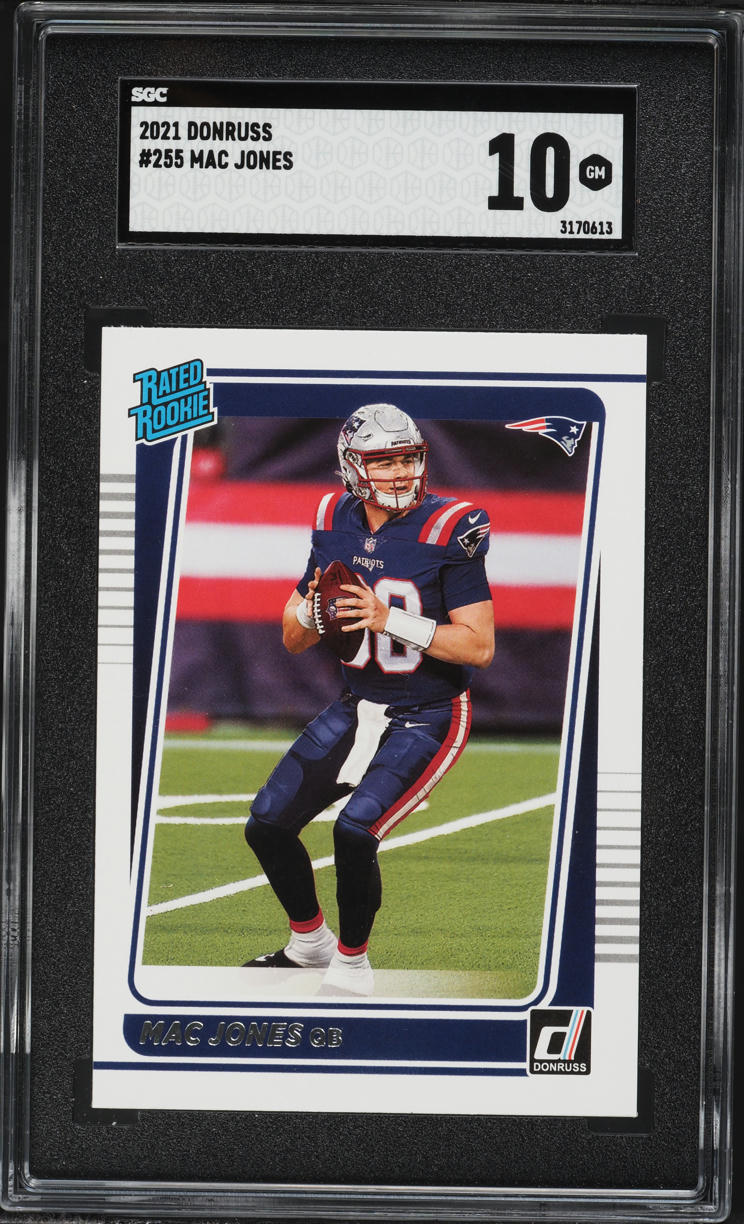2021 Donruss Football Mac Jones ROOKIE #255 SGC 10 GEM MINT