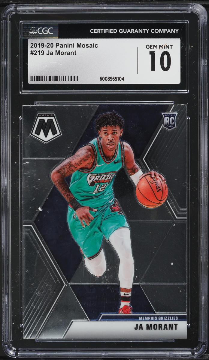 2019 Panini Mosaic Ja Morant ROOKIE #219 CGC 10 GEM MINT