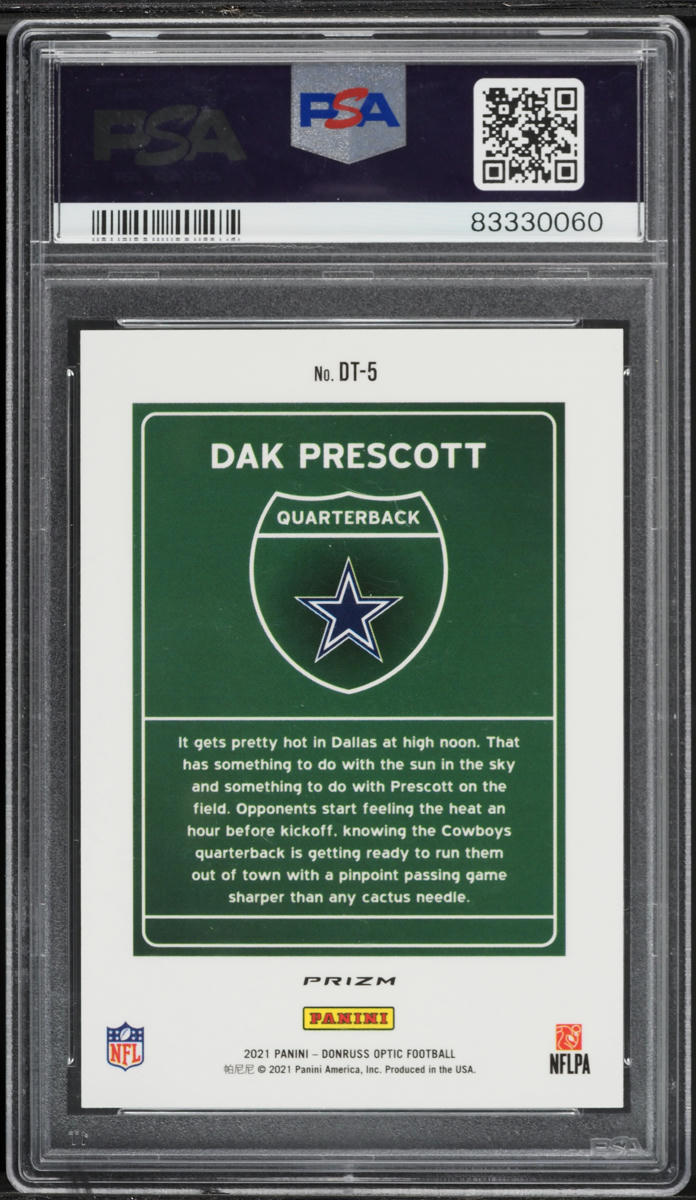 2021 Donruss Optic Downtown Dak Prescott #DT5 PSA 9 MINT