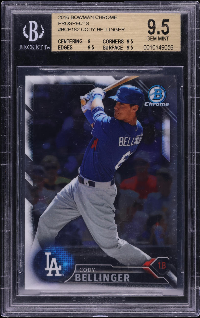 2016 Bowman Chrome Prospects Cody Bellinger ROOKIE #BCP182 BGS 9.5 GEM MINT