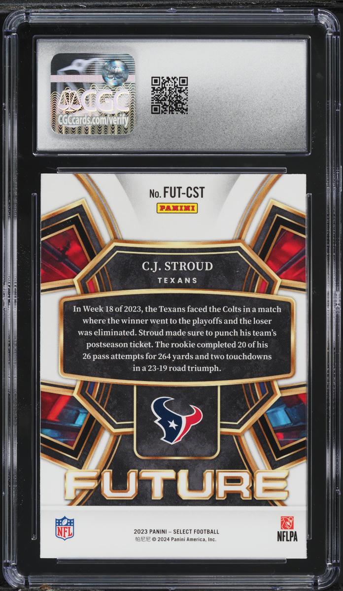 2023 Select Future C.J. Stroud ROOKIE #FUT-CST CGC 10 GEM MINT