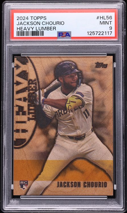 2024 Topps Heavy Lumber Update Jackson Chourio ROOKIE #HL56 PSA 9 MINT