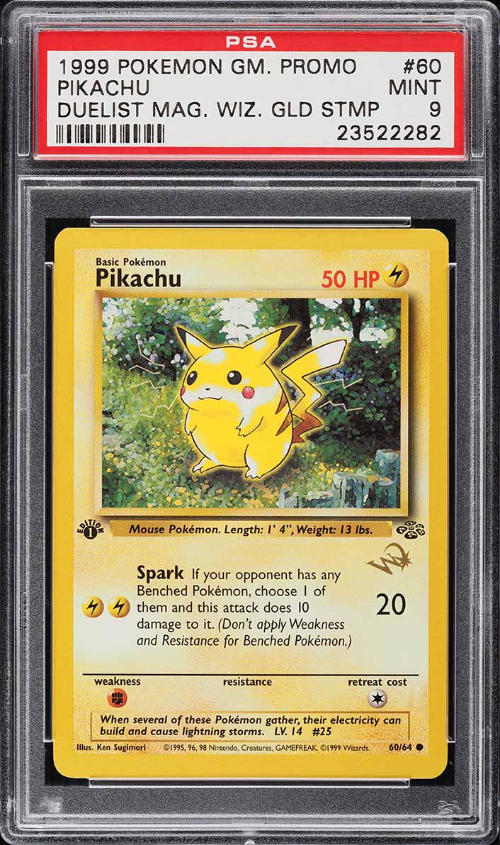 1999 Pokemon Jungle 1st Edition W Gold Stamp Duelist Promo Pikachu