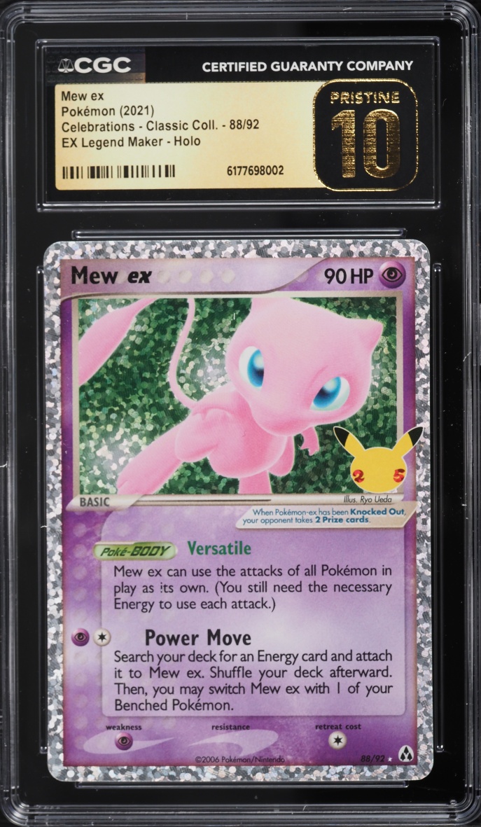 2021 Pokemon Sword & Shield Celebrations Classic Collection Holo Mew Ex #88 CGC 10 PRISTINE