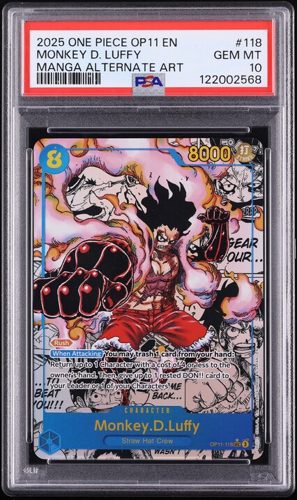 2025 One Piece Fist Of Divine Speed Monkey D. Luffy  #118 PSA 10 GEM