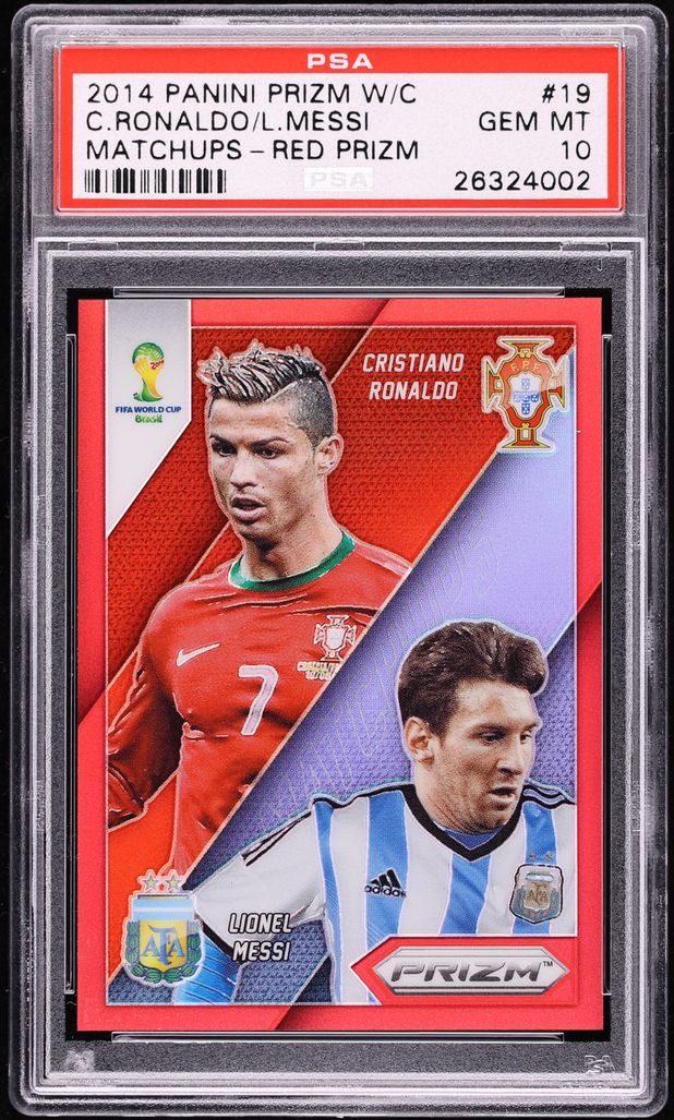 2014 Panini Prizm Matchups Red Cristiano Ronaldo & Lionel Messi