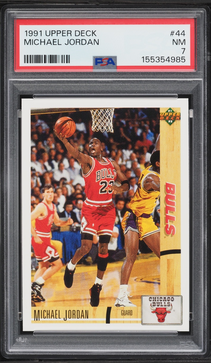 1991 Upper Deck Basketball Michael Jordan #44 PSA 7 NRMT