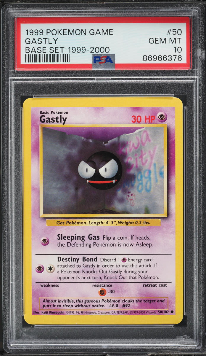 1999 Pokemon Base Set Gastly #50 PSA 10 GEM MINT