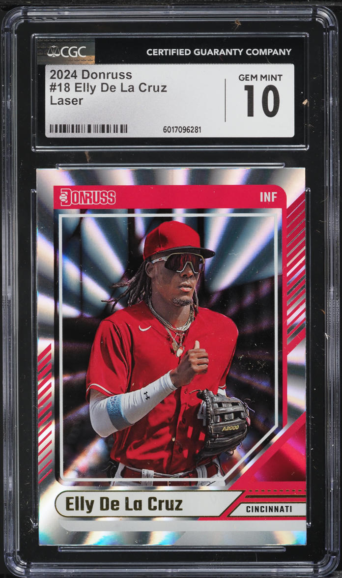 2024 Donruss Laser Elly De La Cruz ROOKIE #18 CGC 10 GEM MINT