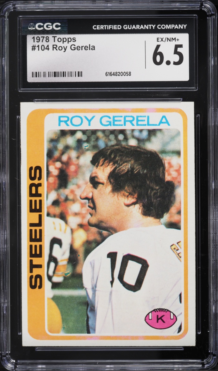 1978 Topps Football Roy Gerela #104 CGC 6.5 EXMT+
