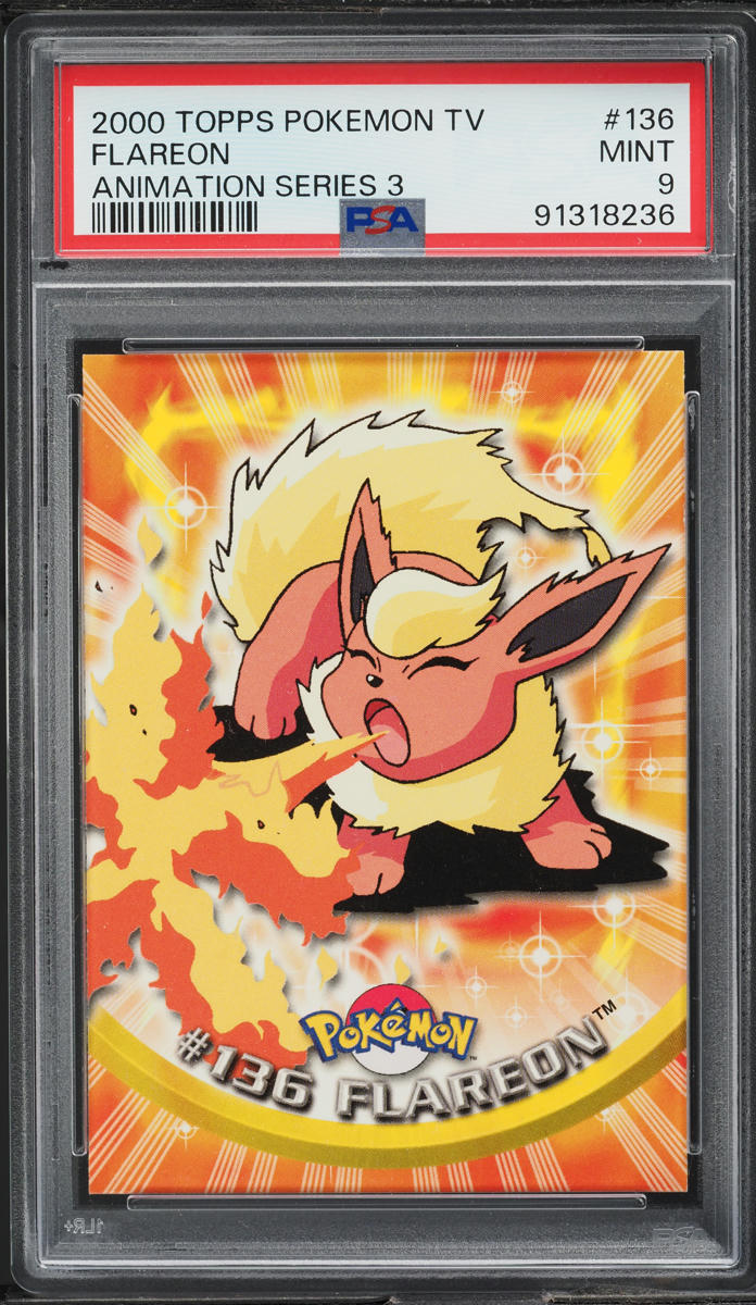 2000 Topps Pokemon Series 3 Flareon #136 PSA 9 MINT