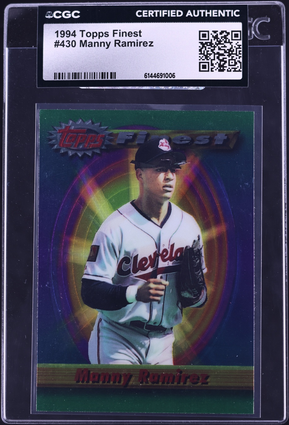 1994 Finest Manny Ramirez #430 CGC AUTH