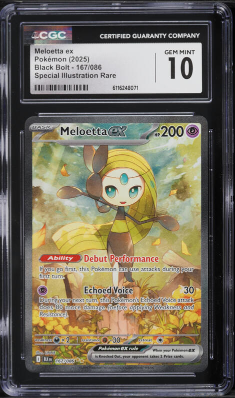 2025 Pokemon Japanese SV Black Bolt SAR Meloetta ex #170 CGC 10