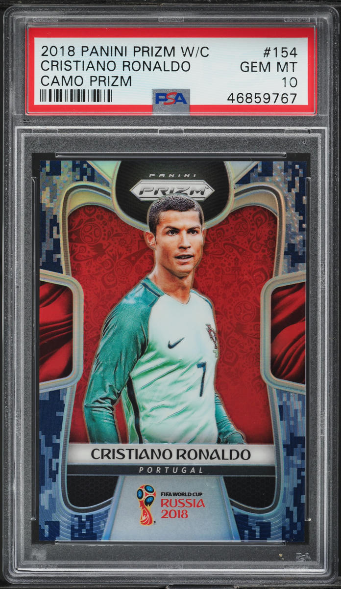 2018 Panini Prizm World Cup Camo Cristiano Ronaldo /20 #154 PSA 10 GEM MINT