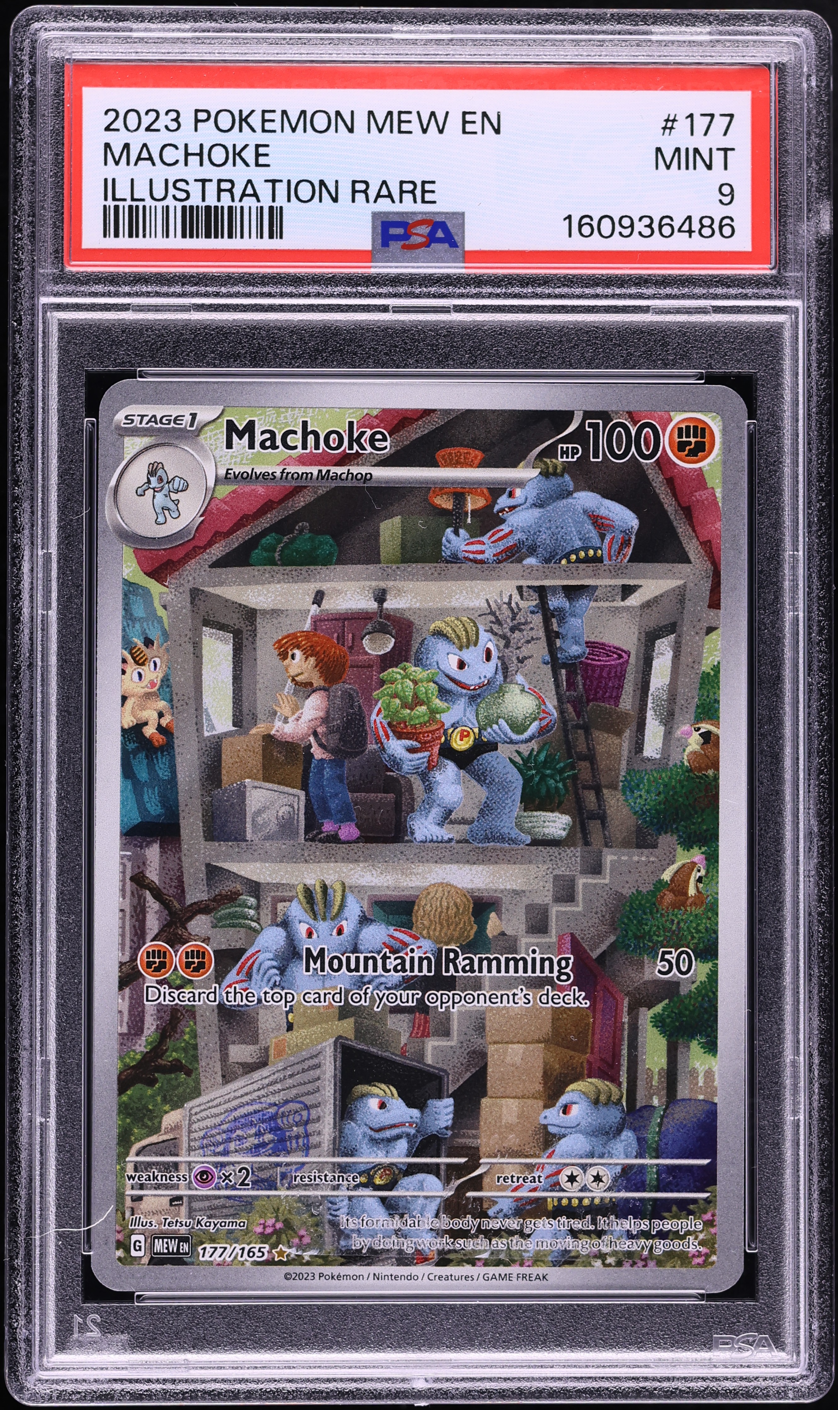 2023 Pokemon Scarlet & Violet 151 IR Machoke #177 PSA 9 MINT
