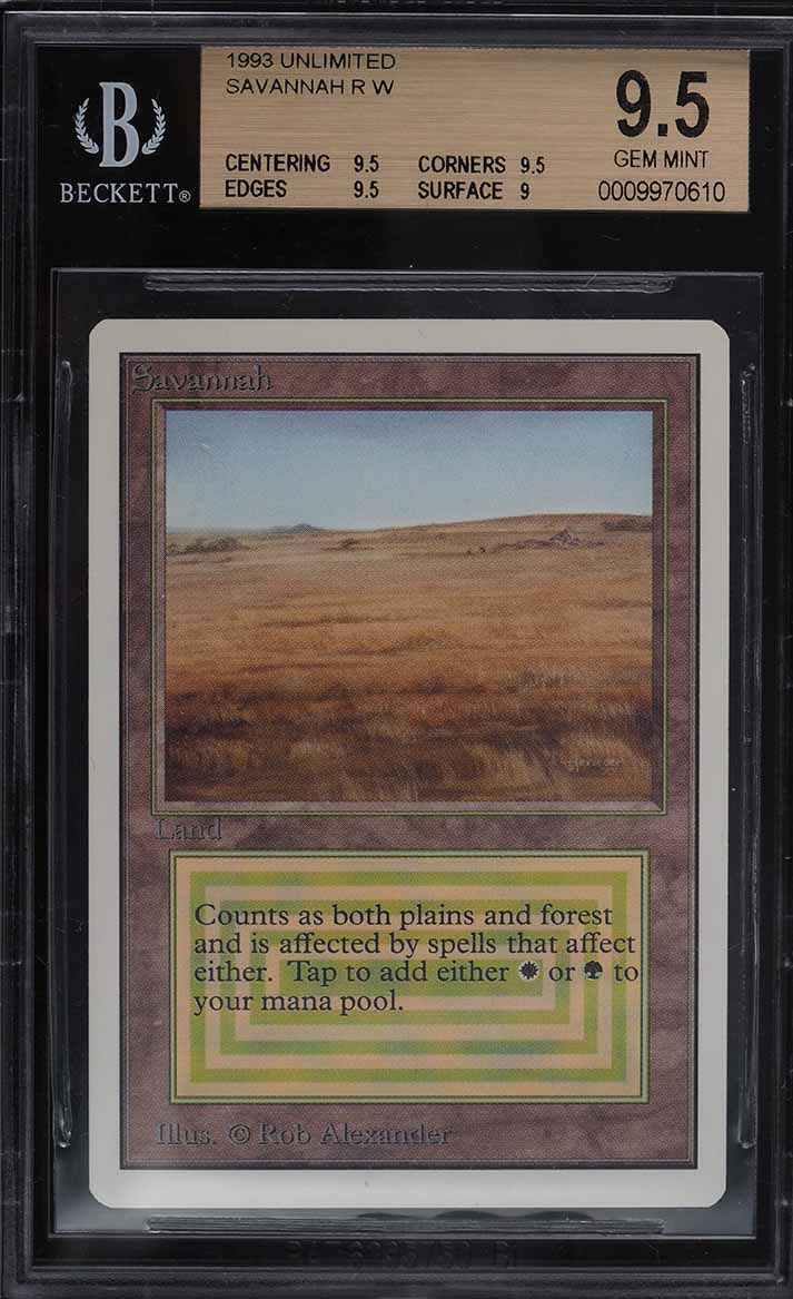 1993 Magic The Gathering MTG Unlimited Dual Land Savannah