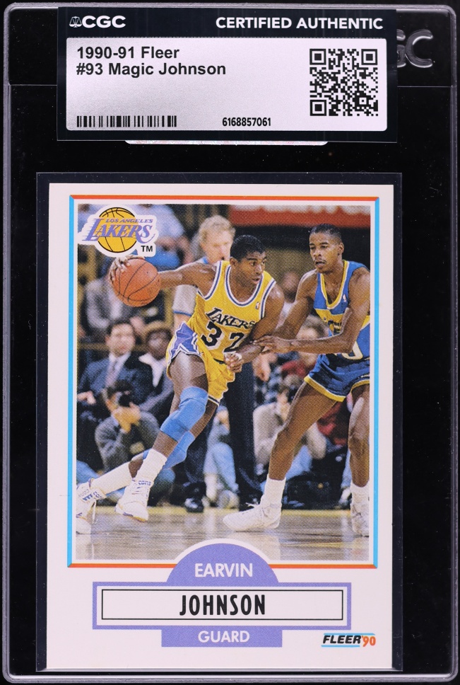 1990 Fleer Basketball Magic Johnson #93 CGC AUTH