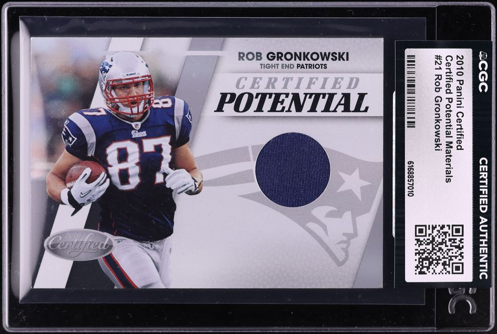 2010 Panini Certified Potential Materials Rob Gronkowski ROOKIE PATCH /250 #21 CGC AUTH