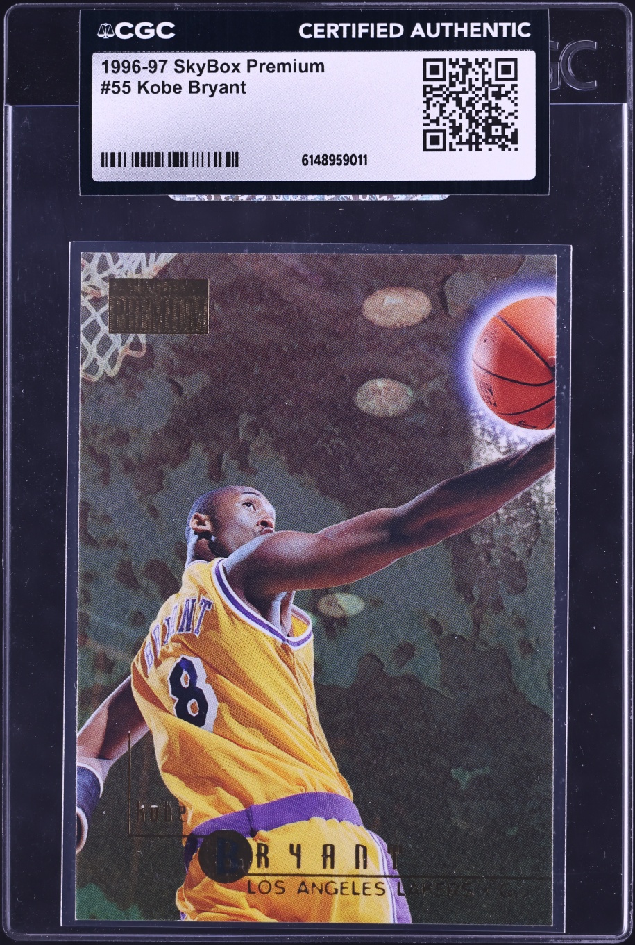 1996 Skybox Premium Kobe Bryant ROOKIE #55 CGC AUTH