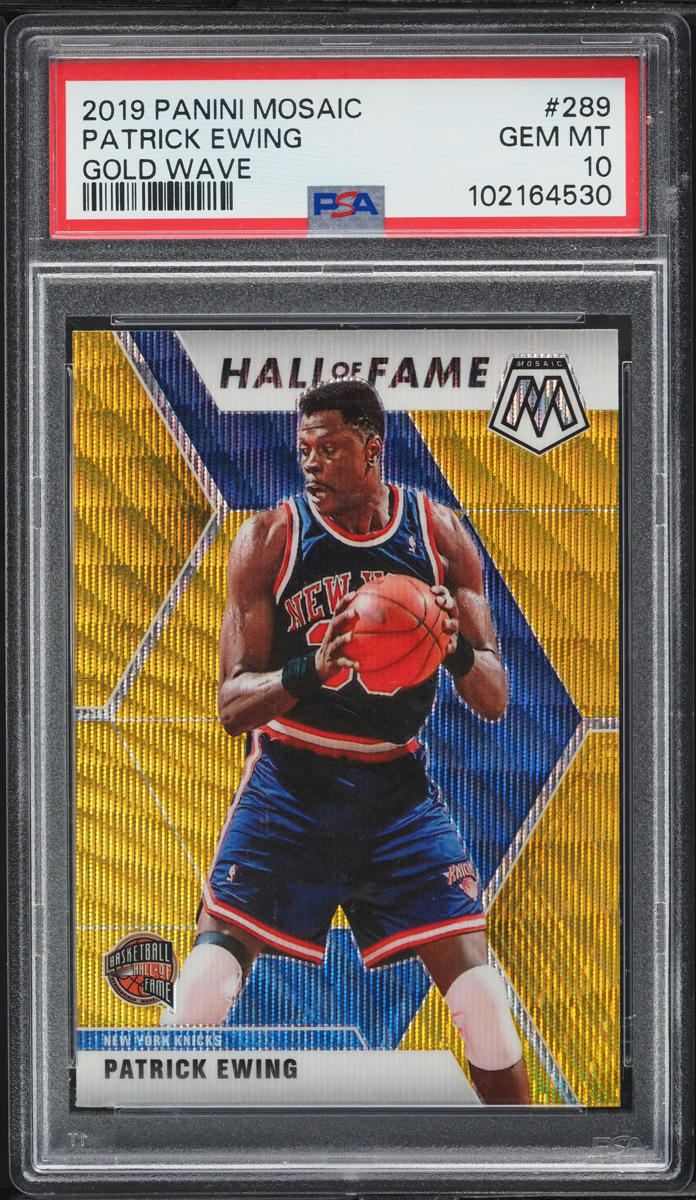 2019 Panini Mosaic Gold Wave Patrick Ewing #289 PSA 10 GEM MINT