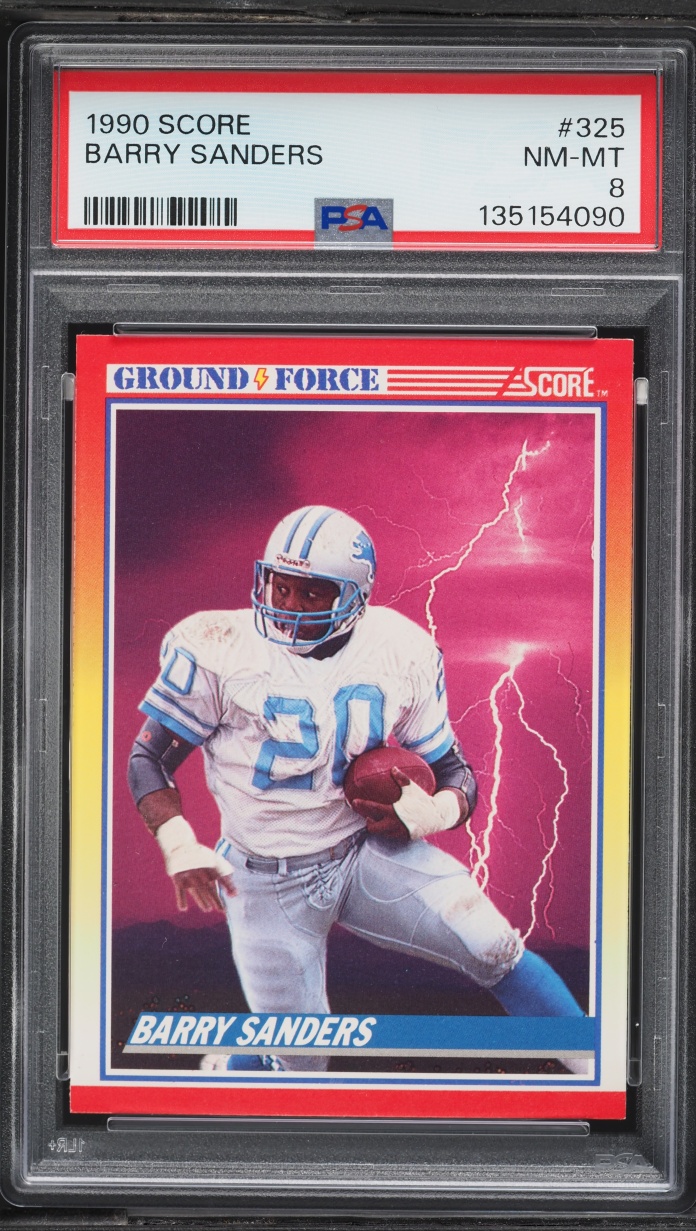 1990 Score Football Barry Sanders #325 PSA 8 NM-MT