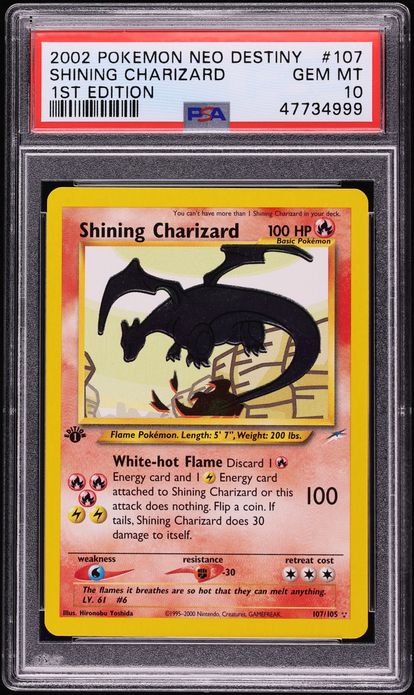 2002 Pokemon Neo Destiny 1st Edition Shining Charizard #107 PSA 10 GEM MINT