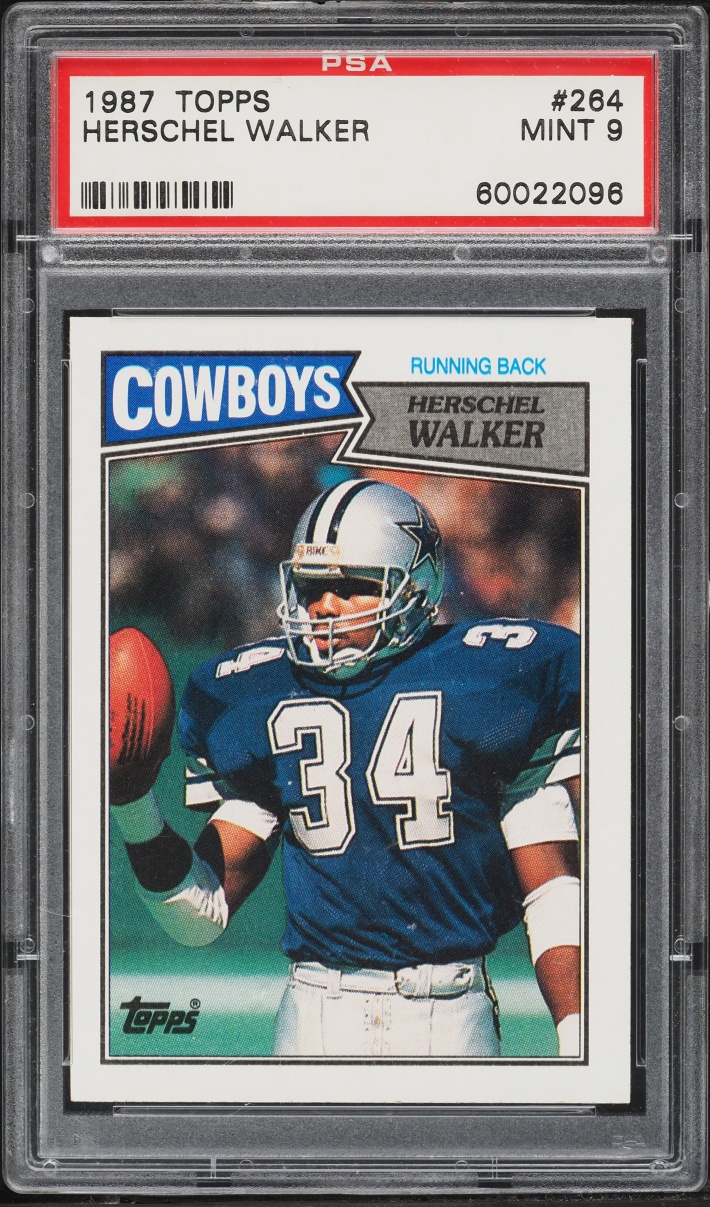 1987 Topps Football Herschel Walker #264 PSA 9 MINT