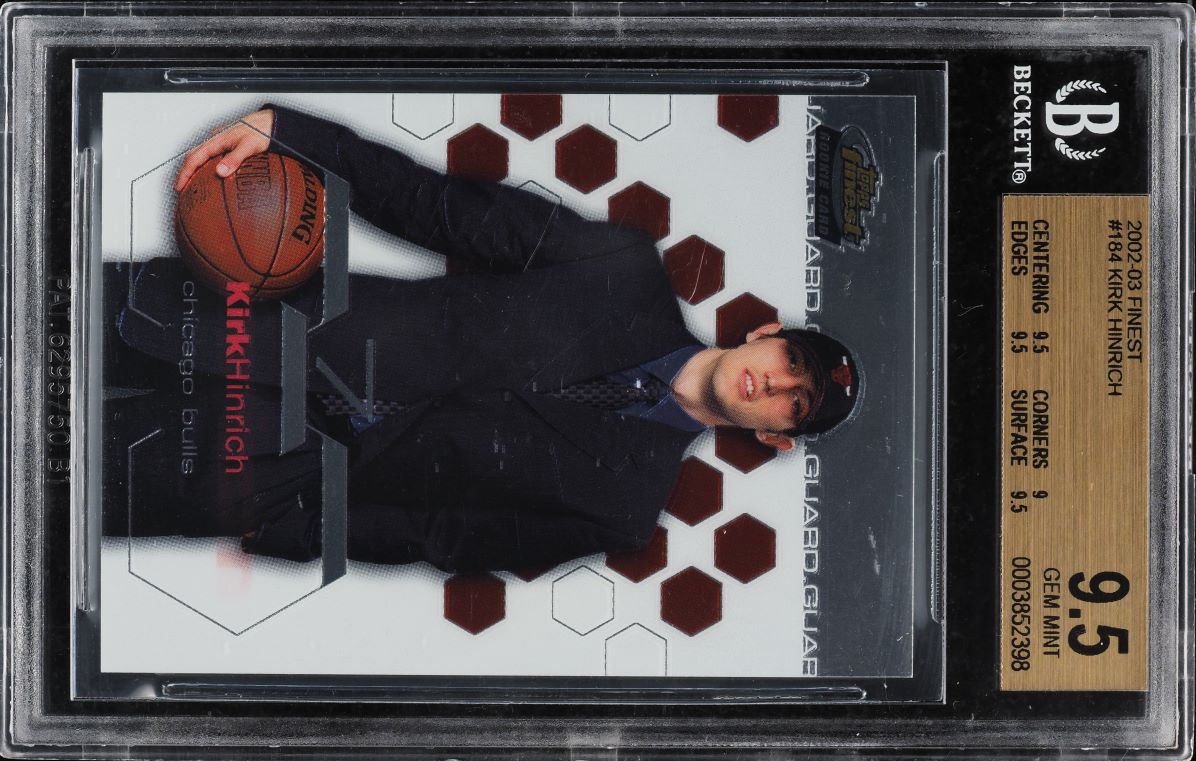 2002 Finest Basketball Kirk Hinrich ROOKIE #184 BGS 9.5 GEM MINT