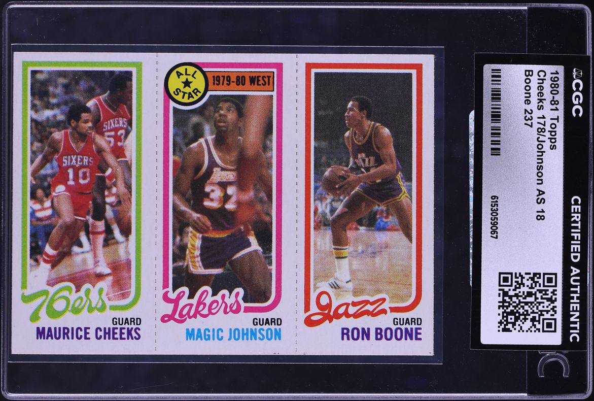 1980 Topps Basketball Maurice Cheeks Magic Johnson Ron Boone ROOKIE CGC AUTH