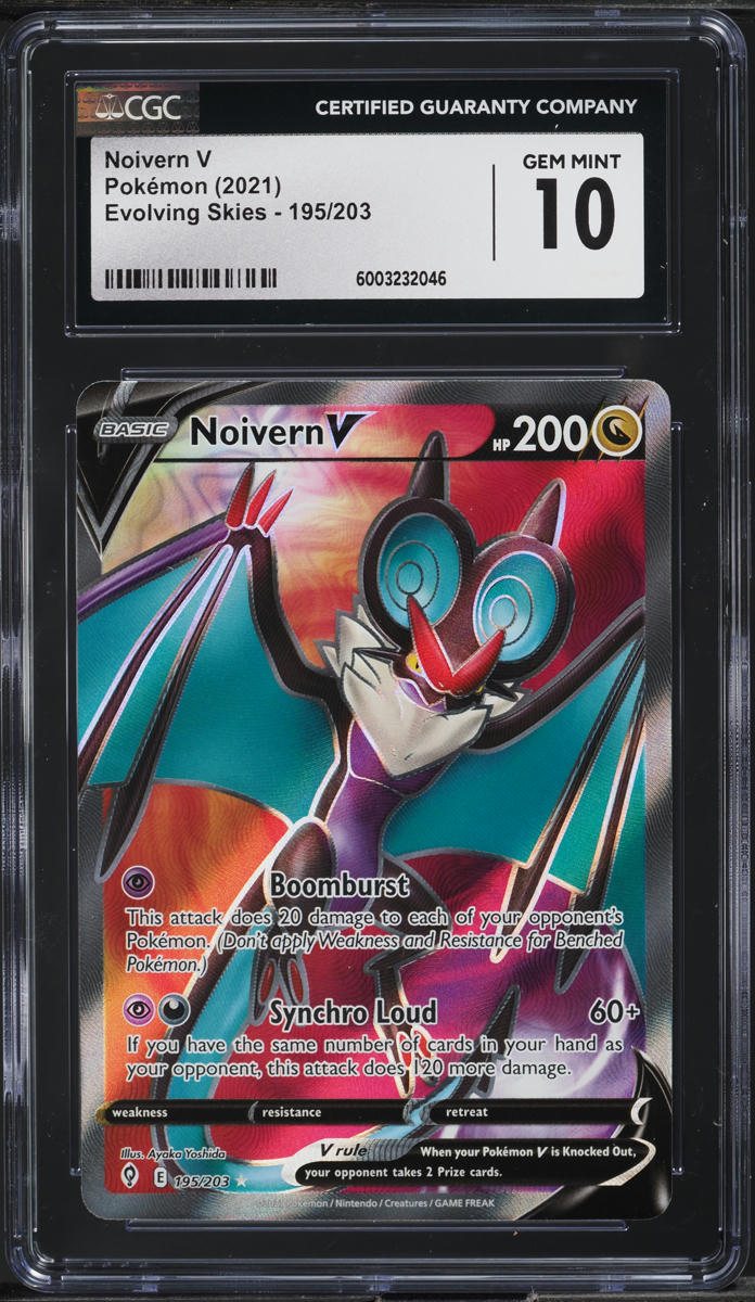 2021 Pokemon Sword & Shield Evolving Skies Full Art Noivern V #195 CGC 10 GEM