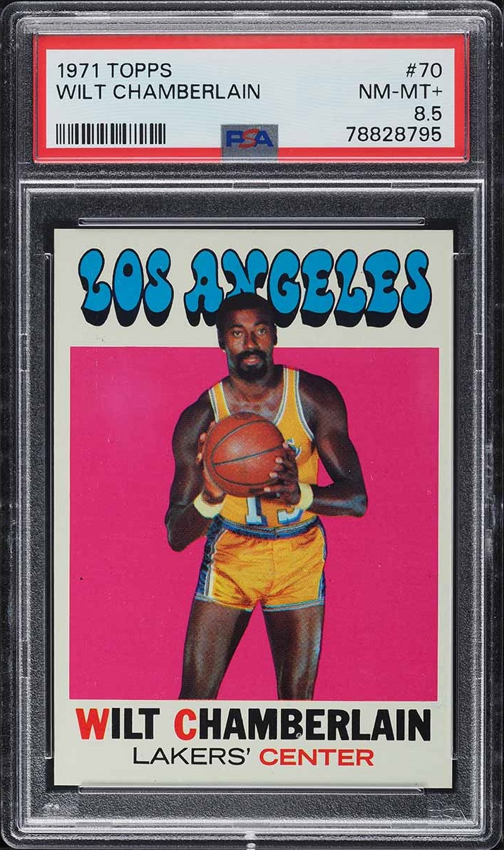 1971 Topps Basketball Wilt Chamberlain #70 PSA 8.5 NM-MT+