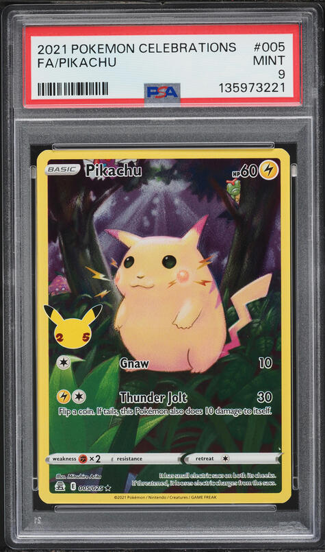 2021 Pokemon Japanese 25th Anniversary Full Art Pikachu #1 PSA 10