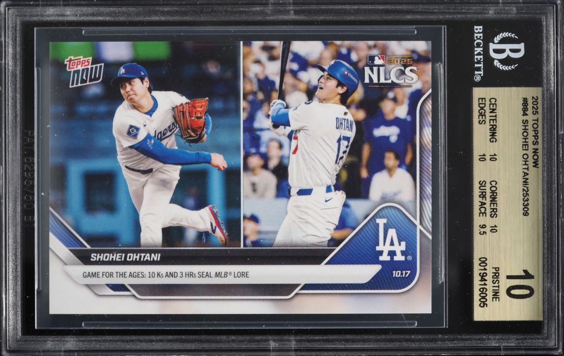 2025 #884 BGS 10 Topps Now Shohei Ohtani