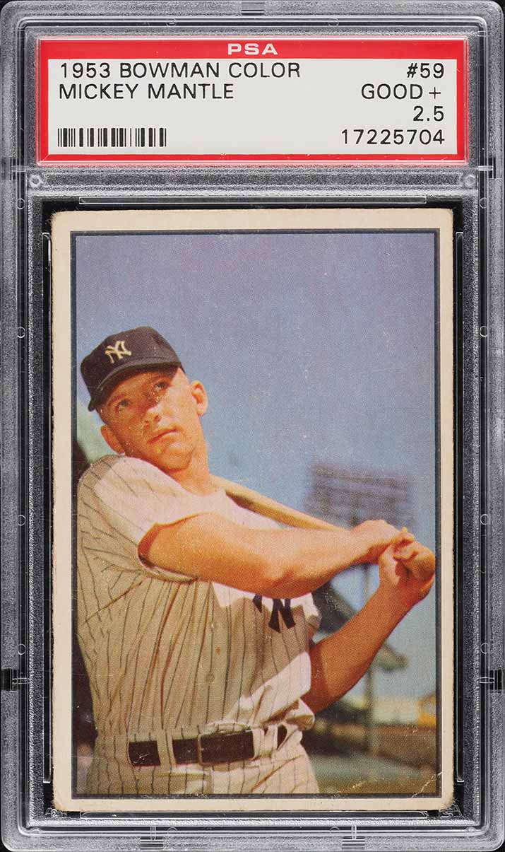 1953 Bowman Color Mickey Mantle #59 PSA 2.5 GD+
