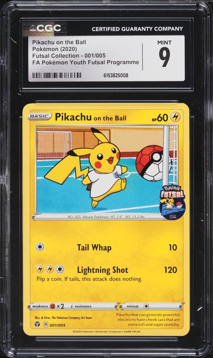 2020 Pokemon Sword & Shield Futsal Collection Youth Pikachu On The Ball #1 CGC 9 MINT