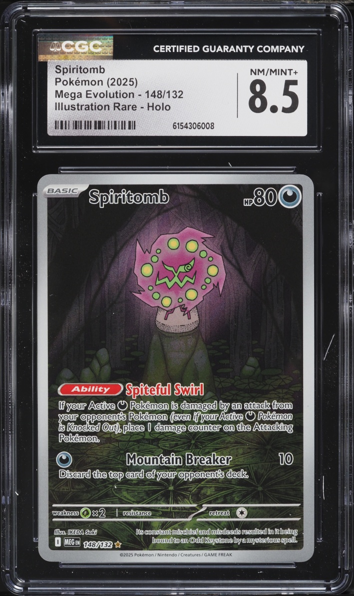 2025 Pokemon Mega Evolution IR Spiritomb #148 CGC 8.5 NM-MT+
