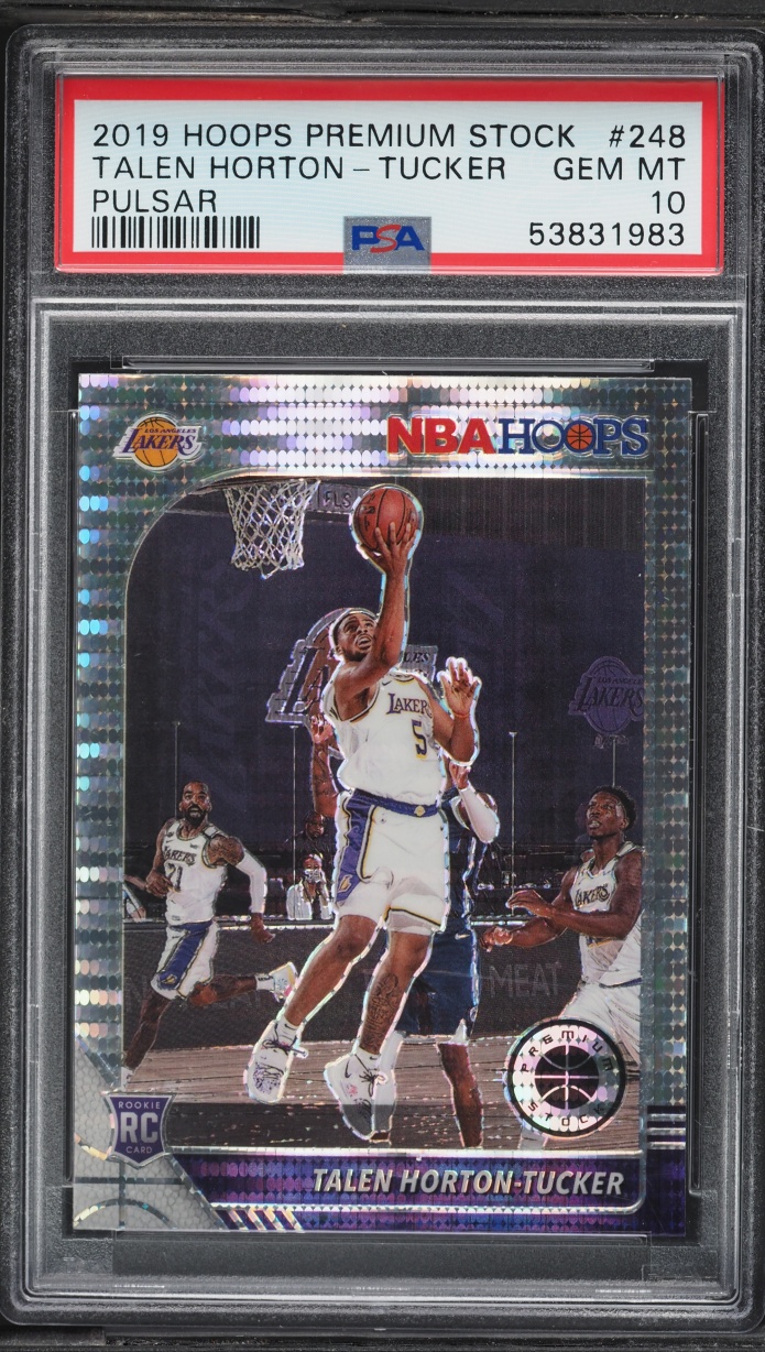 2019 Hoops Premium Stock Pulsar Prizm Talen Horton-Tucker ROOKIE #248 PSA 10 GEM MINT