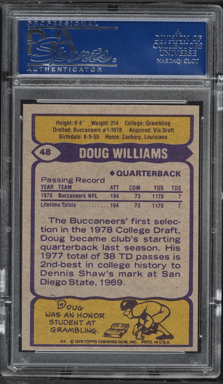 1979 Topps Football Doug Williams ROOKIE #48 PSA 8 NM-MT on Fanatics ...